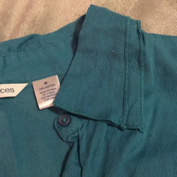 Dark teal button down - Picture 2 of 3